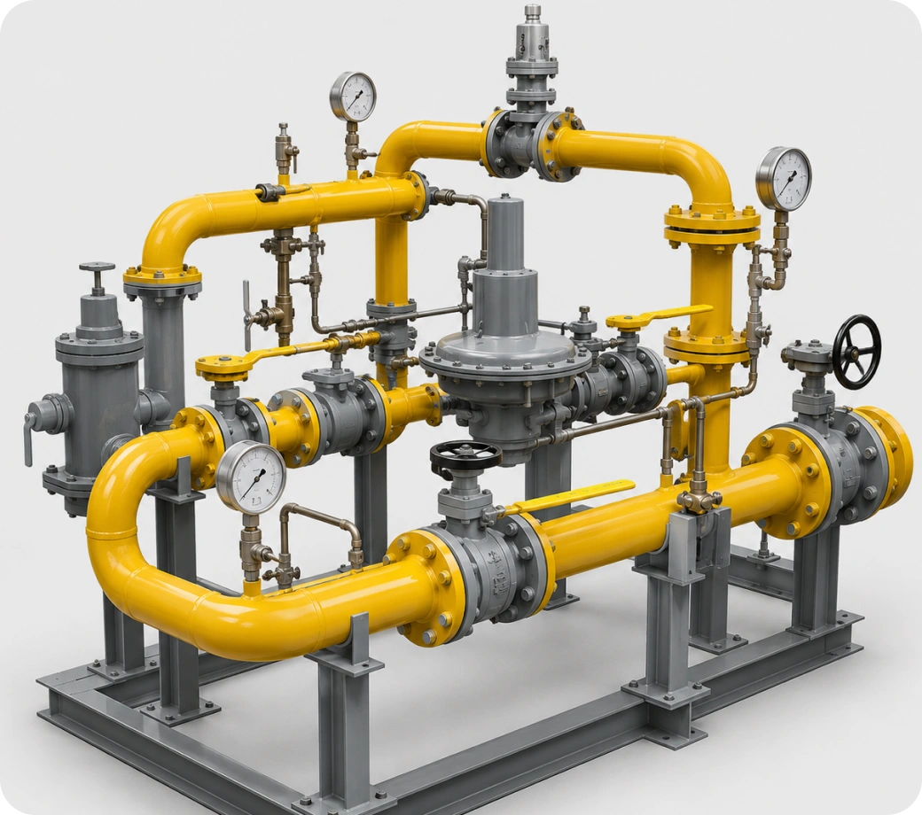 Gas installation and